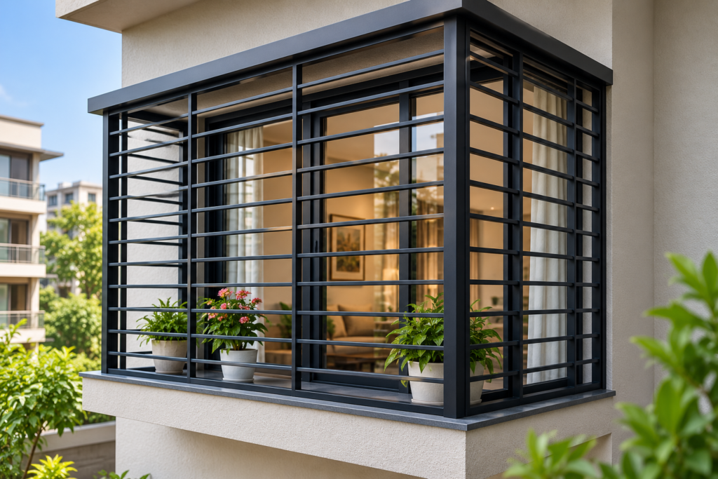 Window extension grills (box / bay grills)